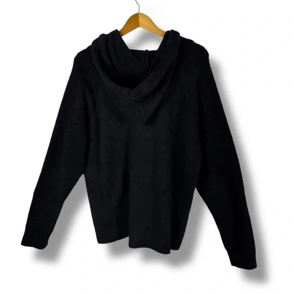 Softies Solid Marshmallow Hoodie Lounge Set, Black, Size XL - Picture 9 of 16